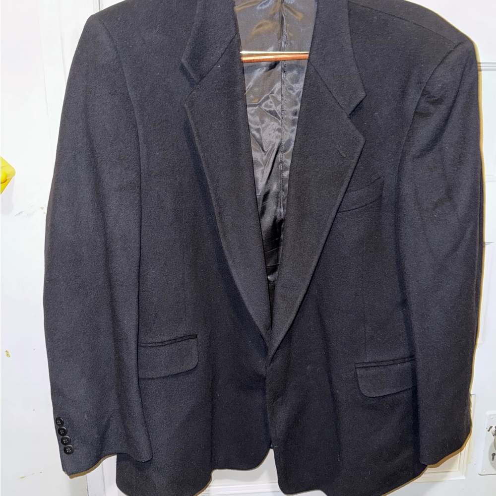 Classic Black Men's wool Blazer